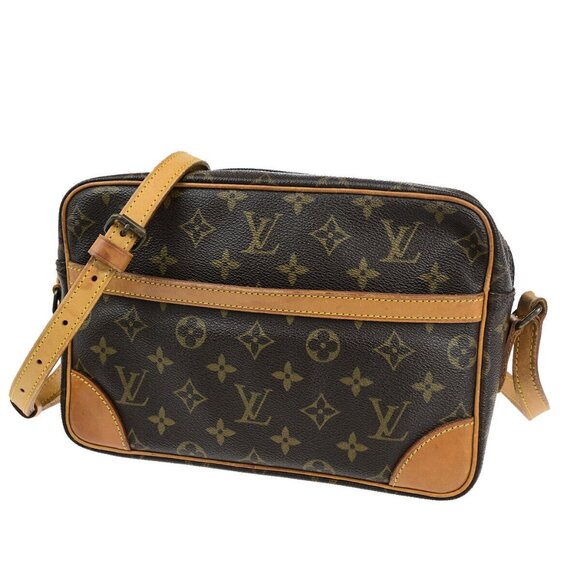 LOUIS VUITTON Trocadero 27 Shoulder Bag Monogram Leather Brown - Picture 1 of 15